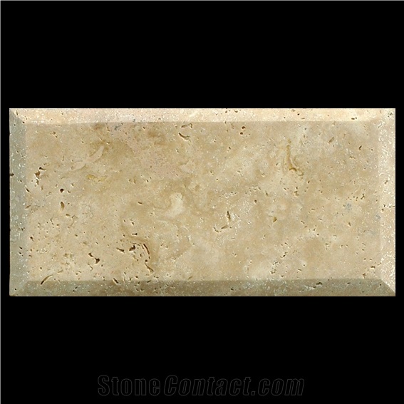 Beige Yellow Travertine Stone Covering Tiles Pattern
