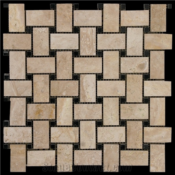 Stone Mosaic, Beige Travertine Mosaic