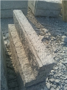 Cheap Grey Granite Kerbstones G341 Pineappled Surface with Chamfer