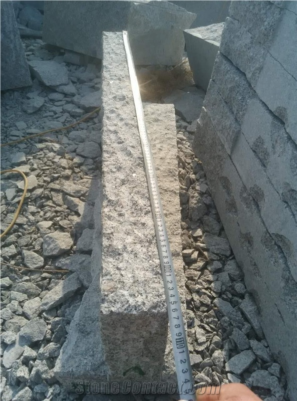 G341 Cheapest Grey Granite Kerbstones Pineappled Surface
