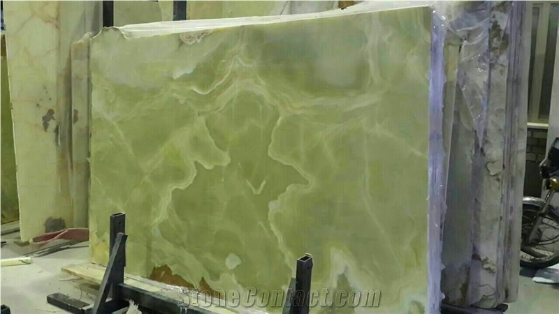 Leaf Green Onyx, Onice Verde Persiano Green Onyx Block