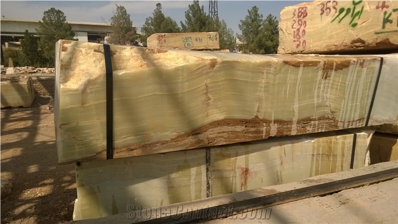 Leaf Green Onyx, Onice Verde Persiano Green Onyx Block