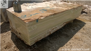 Leaf Green Onyx, Onice Verde Persiano Green Onyx Block