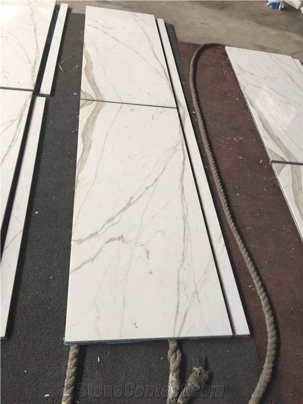 Calacatta Gold Marble Honeycombs, Aluminum Honeycomb Panel,Calacatta White Composite Marble Honeycomb Aluminum Panel Natrual Marble Slab for Sale
