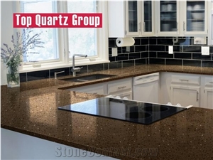 Brown Kitchen Island Top,Artificial Stone Countertop,Worktop