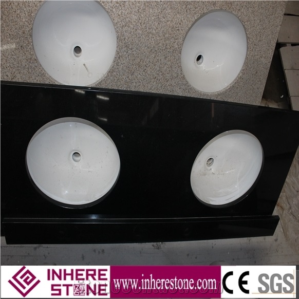 China Natural Shanxi Black Granite Bathroom Countertop and Vanity Top