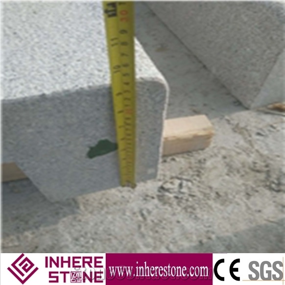 Chinese Hubei G603 Granite,Grey Granite Flamed Kerbstone, G603 Sawn Cut Curbstone