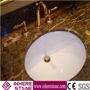 Chinese Mirage Green Bathroom Vanity Top/ Green Glory Single Sink Bathroom Tops/ Fancy Green Countertops