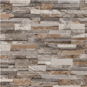 Exterior Stone Veneer,Brown Ledgestone Wall Cladding