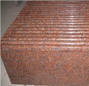 G562 Granite Stair Steps,Red Maple Leaf Deck Stair Riser,G562 Red Stair Treads,Granite Staircase