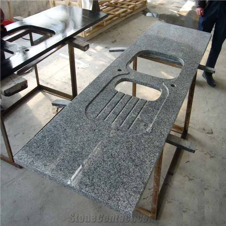 G603 Bathroom Vanity Top,Sesame Grey Granite Countertop,G603 Bath Top,Grey Bathroom Tops