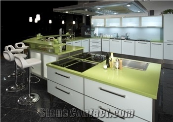 Green Quartz Kitchen Top,Kitchen Countertop,Bar Top