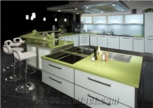 Green Quartz Kitchen Top,Kitchen Countertop,Bar Top