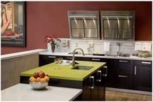 Green Quartz Kitchen Top,Kitchen Countertop,Bar Top
