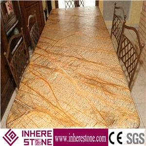 India Rainforest Gold Marble Tiles & Slabs, Bidasar Gold/Brown Marble Slabs, Golden Glory Marble Price
