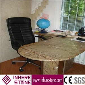 India Rainforest Gold Marble Tiles & Slabs, Bidasar Gold/Brown Marble Slabs, Golden Glory Marble Price