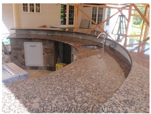 Ivory Brown Granite Bench Top, Pink Granite Kitchen Countertops