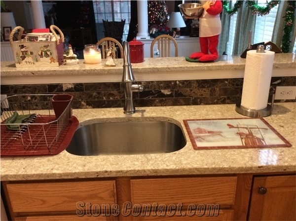 Quantum Quartz Kitchen Tops,Beige Quartz Kitchen Countertops
