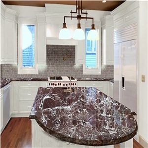 Red Kitchen Bar Top,Rosso Levanto Marble Countertop,Island Top