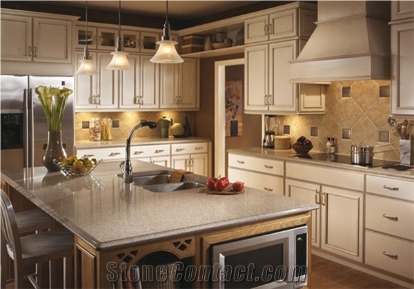 Silestone Kitchen Countertops,Brown Artificial Stone Countertop,Bar Top