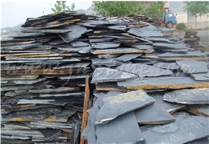 Black Slate Flagstone / Black Slate Paving / Random Slate / Irregular Tiles