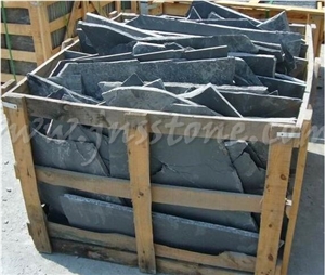 Black Slate Flagstone / Black Slate Paving / Random Slate / Irregular Tiles