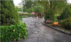 Black Slate Flagstone / Black Slate Paving / Random Slate / Irregular Tiles