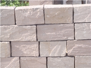 Buff Brown Sandstone Wall Bricks, Sandstone Wall Stones