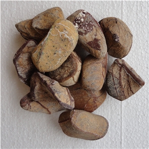 Rain Forest Brown Marble Pebbles, Bidasar Brown Pebbles, River Marble Bed Pebbles