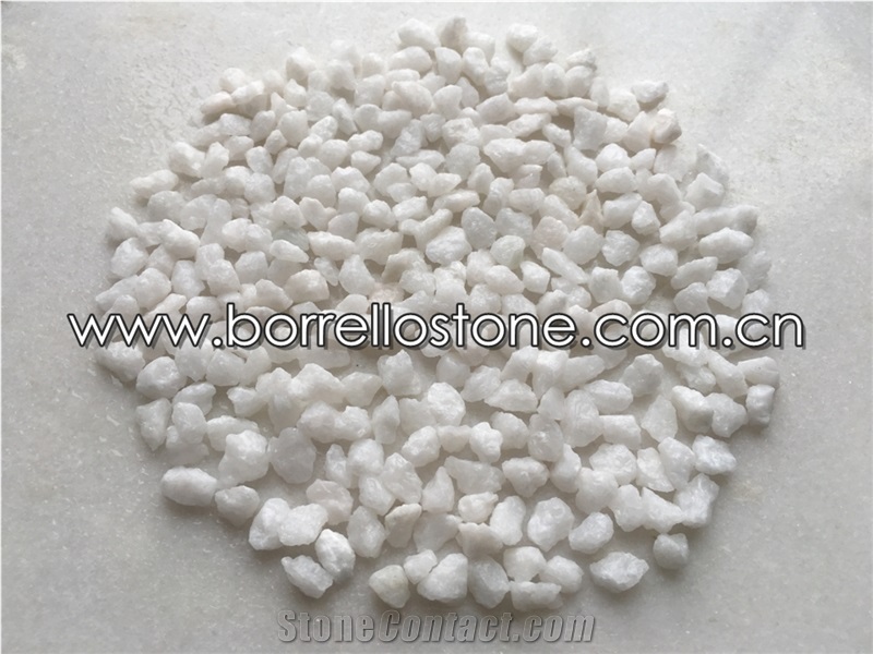 Landscaping White Crushed Stone, Natural Stone White Marble Gravel