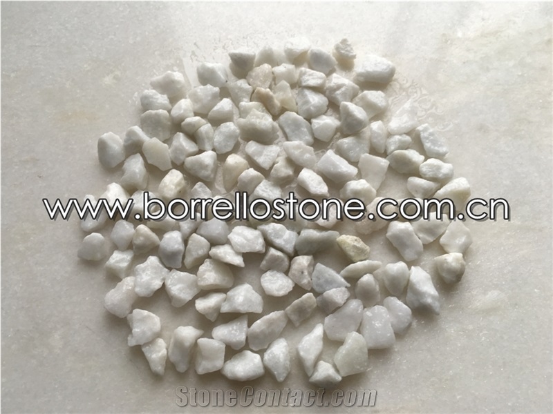 Landscaping White Crushed Stone, Natural Stone White Marble Gravel