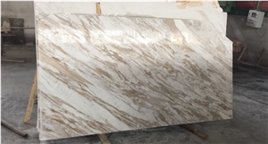 Volakas Venato Bronzetto Marble Slabs & Tiles, Greece White Marble