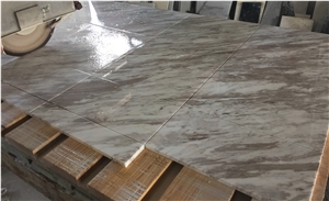 Volakas Venato Bronzetto Marble Slabs & Tiles, Greece White Marble