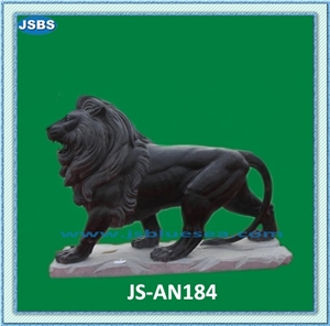 Marble Black Lion Statues, Ink Black Marble Statues Marble Black Lion Statues, Ink Black Marble Statues