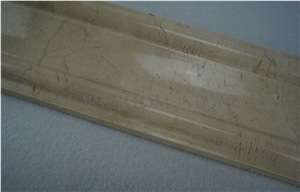 Beige Cappucino Marble Laminated with Aluminum Moulding for Tiny House