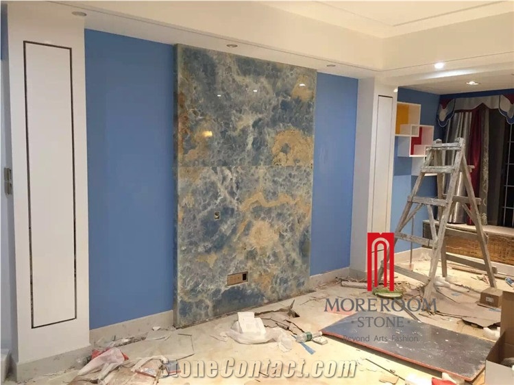 Blue Antofagasta Azul Onyx Slabs & Tiles