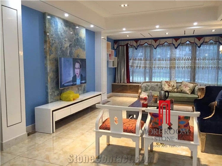 Blue Antofagasta Azul Onyx Slabs & Tiles