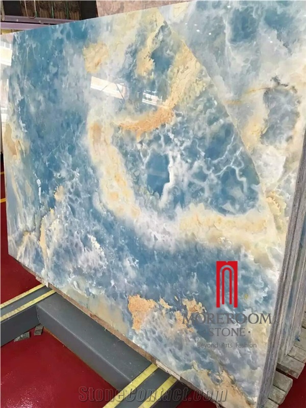 Blue Antofagasta Azul Onyx Slabs & Tiles