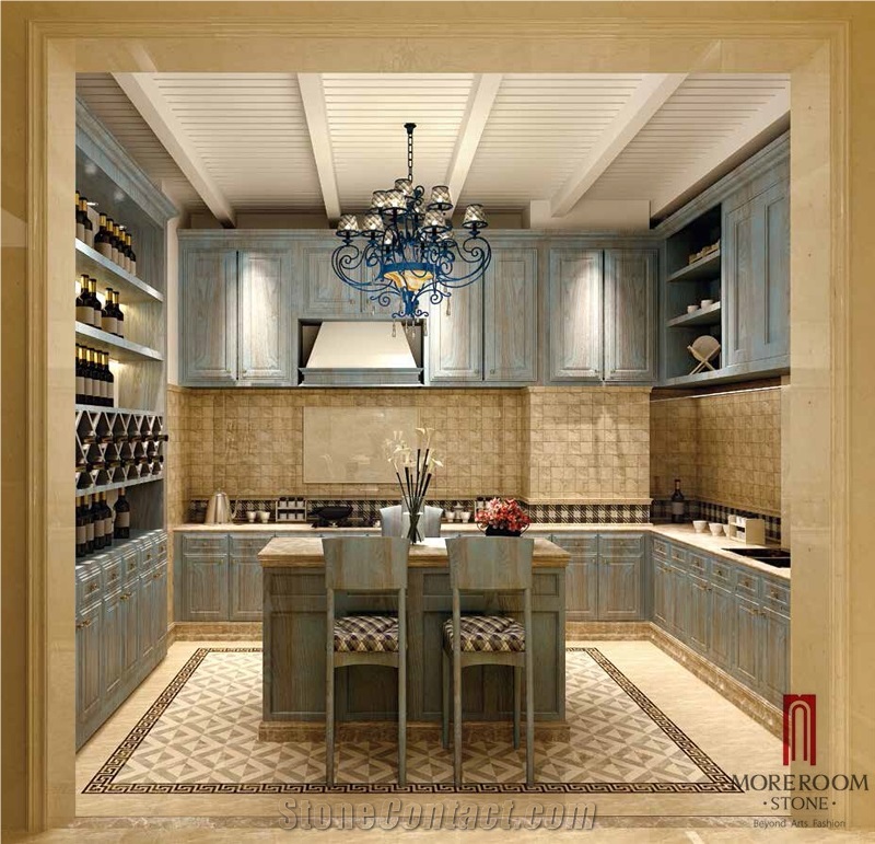 China Emperador Dark Marble Border Floor Design Water Jet Border