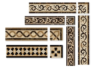 Egypt Building Material Italian Waterjet Marble Border Design