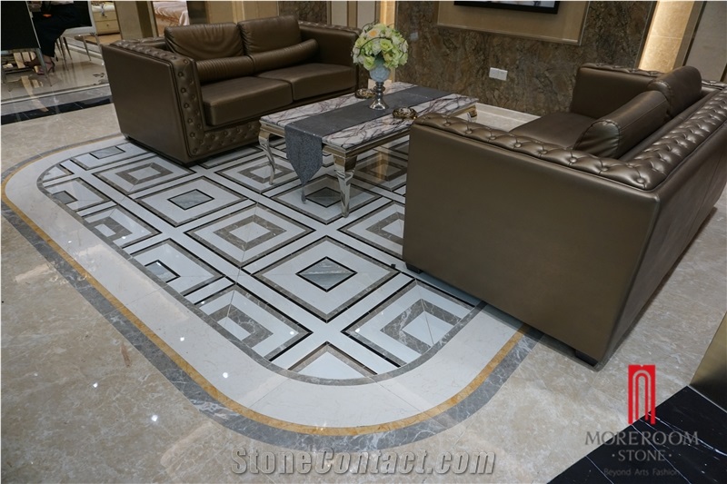 Floor Marble Tiles Glazed Porcelain Hall Flooring Tiles Classic Square Design