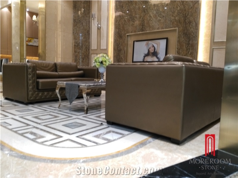 Floor Marble Tiles Glazed Porcelain Hall Flooring Tiles Classic Square Design