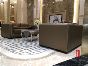 Floor Marble Tiles Glazed Porcelain Hall Flooring Tiles Classic Square Design