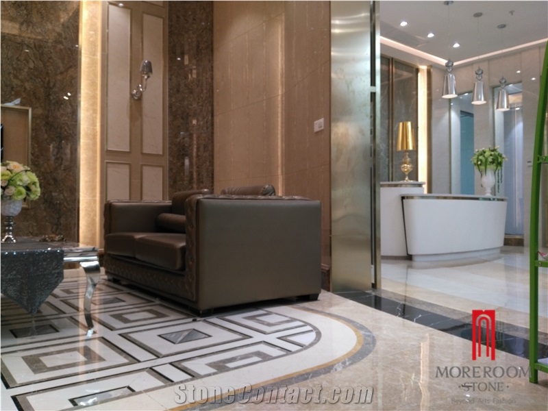 Floor Marble Tiles Glazed Porcelain Hall Flooring Tiles Classic Square Design