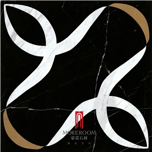 Spanish Marble Tiles Dark Emperador Marble Water Jet Medallions Inlay Medallion Flooring Marble, White Marble Stone Tiles, Laminated Medallion,Decorative Stone
