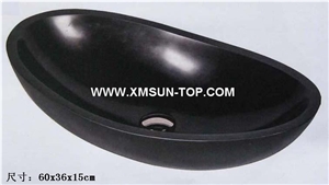 Black Kitchen Sinks&Basins(60*36*15cm)/Black Stone Bathroom Sinks&Basin/Oval Sinks&Basins/Natural Stone Basins&Sinks/Wash Basins/Interior Decorative