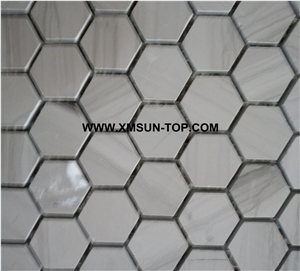 Dark Grey Hexagon Mosaic/Polished Decorative Mosaic/Stone Mosaic/Wall Mosaic/Floor Mosaic/Interior Decoration/Customized Mosaic Tile/Mosaic Tile for Bathroom&Kitchen&Hotel Decoration