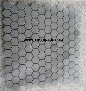 Dark Grey Hexagon Mosaic/Polished Decorative Mosaic/Stone Mosaic/Wall Mosaic/Floor Mosaic/Interior Decoration/Customized Mosaic Tile/Mosaic Tile for Bathroom&Kitchen&Hotel Decoration