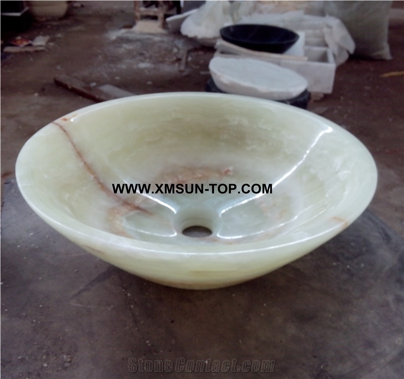Green Stone Kitchen Sinks&Basins/Light Green Stone Bathroom Sinks&Basin with Patterns/Round Sinks&Basins/Natural Stone Basins&Sinks/Wash Basins/Interior Decorative