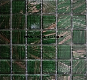 Polished Green Square Mosaic/Mosaic Patterns/Wall Mosaic/Floor Mosaic/Interior Decoration/Customized Mosaic Tile/Mosaic Tile for Bathroom&Kitchen&Hotel Decoration